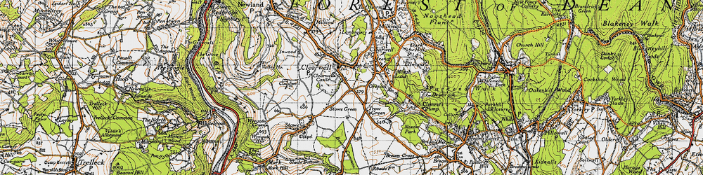 Old map of Clearwell in 1946