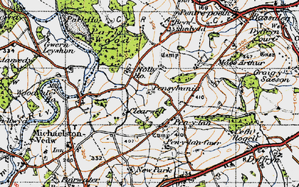Old map of Clearwell in 1947
