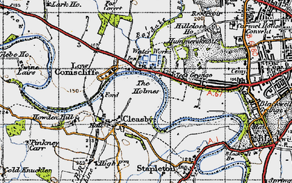 Old map of Cleasby in 1947