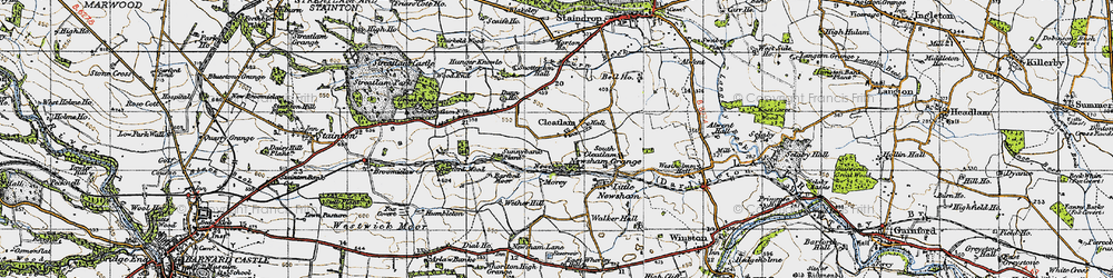 Old map of Cleatlam in 1947