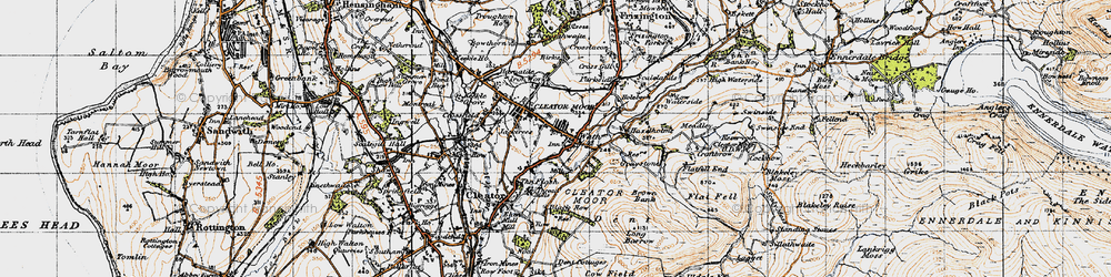 Old map of Cleator Moor in 1947