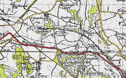 Old map of Cleave in 1946