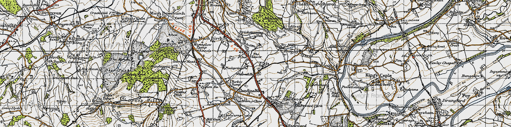 Old map of Whitewell Ho in 1947