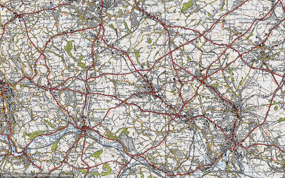 Old Map of Cleckheaton, 1947 in 1947