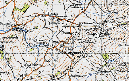 Old map of Clee St Margaret in 1947