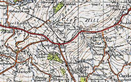 Old map of Cleehill in 1947
