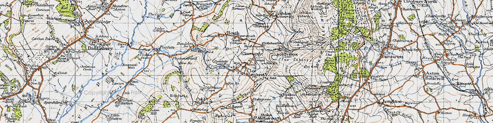 Old map of Cleemarsh in 1947