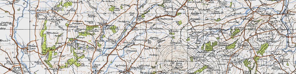 Old map of Cleestanton in 1947