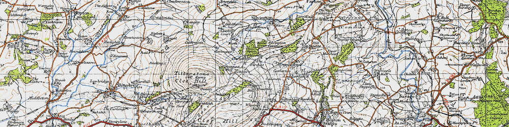 Old map of Cleeton St Mary in 1947