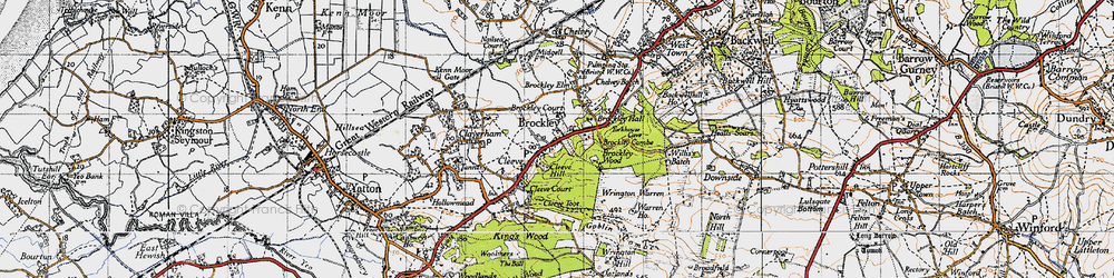 Old map of Cleeve in 1946