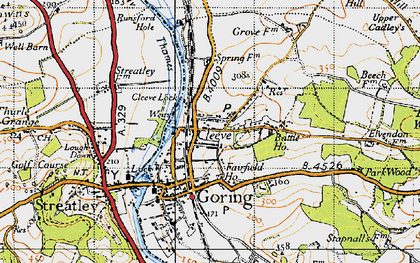 Old map of Cleeve in 1947