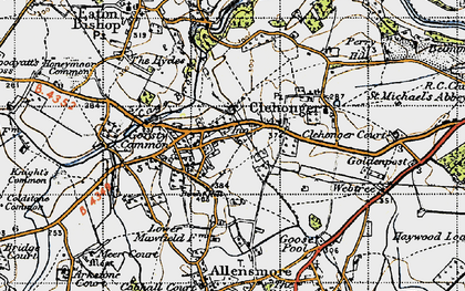 Old map of Clehonger in 1947