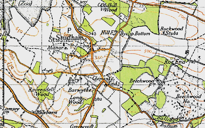 Old map of Clement's End in 1946