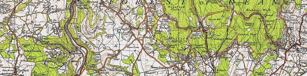 Old map of Clements End in 1946