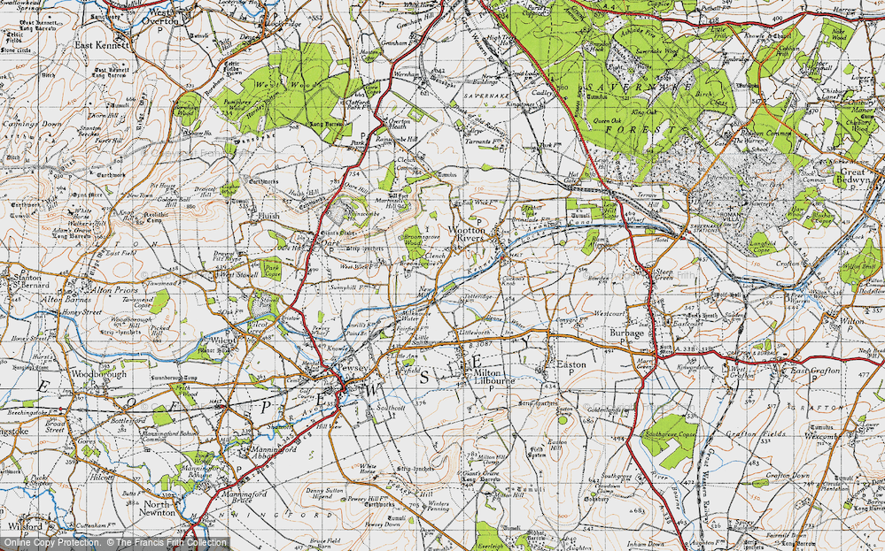 Old Map of Clench, 1940 in 1940