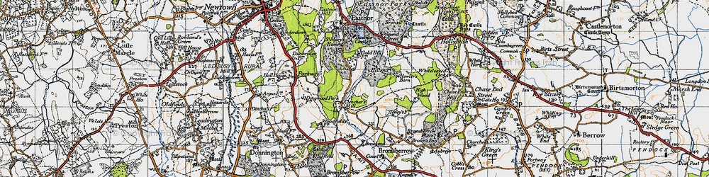 Old map of Clencher's Mill in 1947