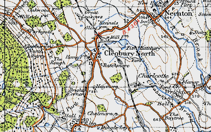 Old map of Cleobury North in 1947