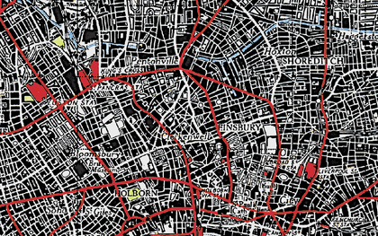 Old map of Clerkenwell in 1946