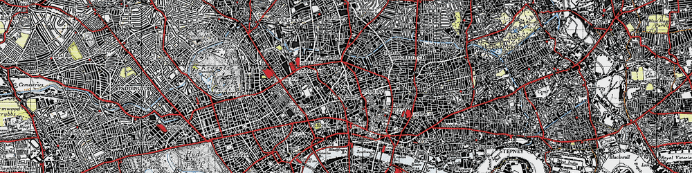 Old map of Clerkenwell in 1946