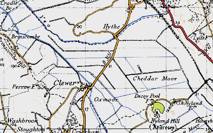 Old map of Clewer in 1946