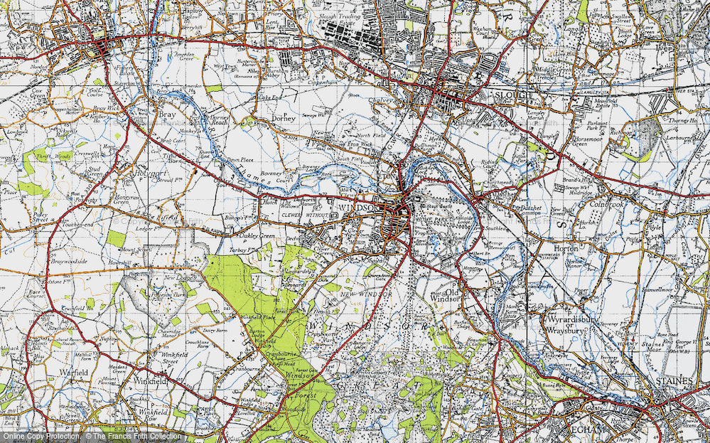 Old Map of Clewer New Town, 1945 in 1945
