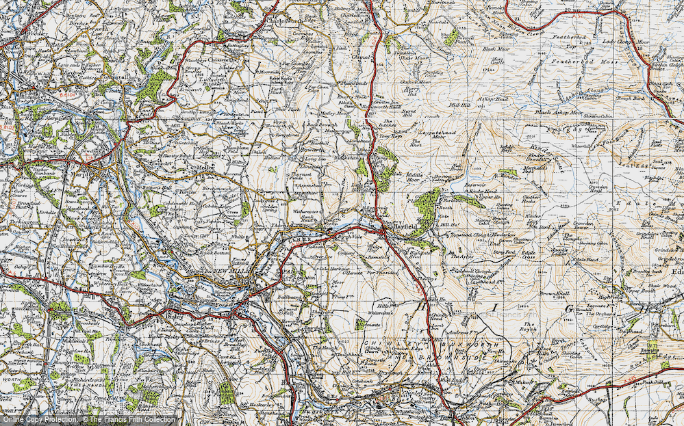 Old Map of Cliff, 1947 in 1947