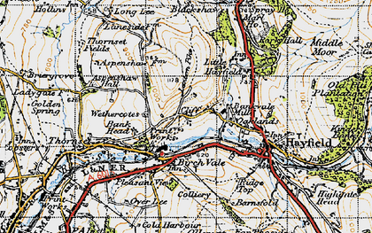 Old map of Cliff in 1947