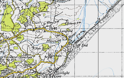 Old map of Cliff End in 1940
