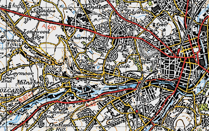 Old map of Cliff End in 1947