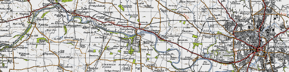 Old map of Cliffe in 1947