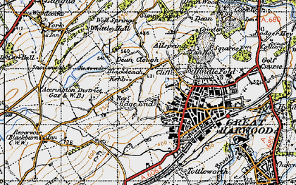 Old map of Bowley Hill in 1947