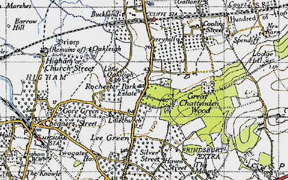 Old map of Cliffe Woods in 1946