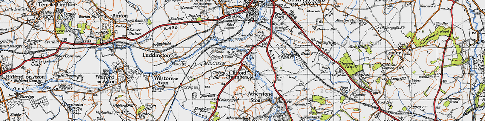 Old map of Clifford Chambers in 1946