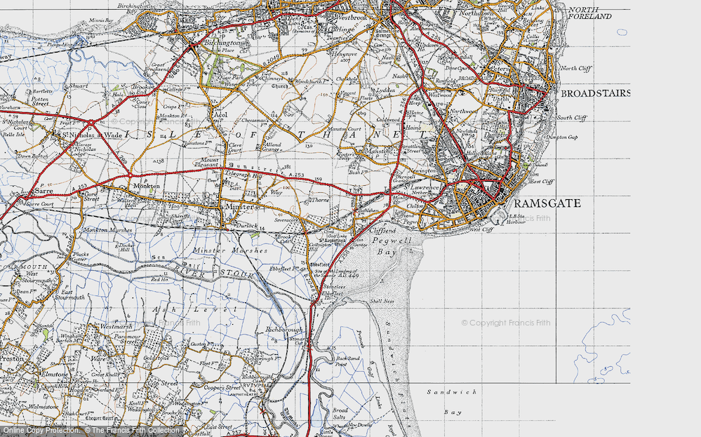 Old Map of Cliffs End, 1947 in 1947