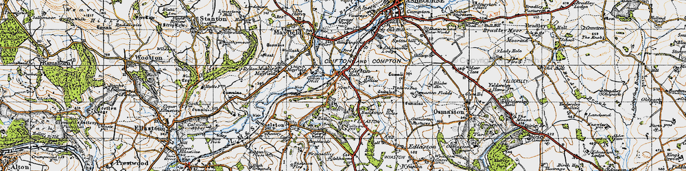 Old map of Clifton in 1946