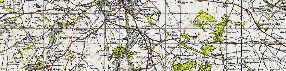 Old map of Bainbridge Gate in 1947