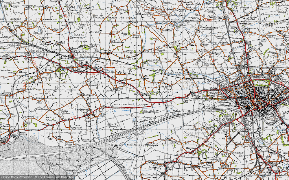 Old Map of Clifton, 1947 in 1947