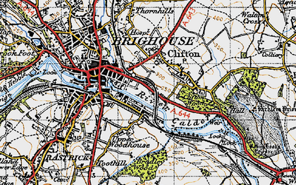 Old map of Bradley Wood in 1947