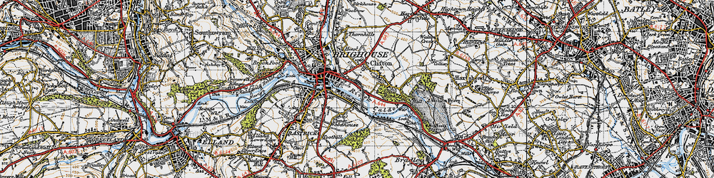 Old map of Bradley Wood in 1947