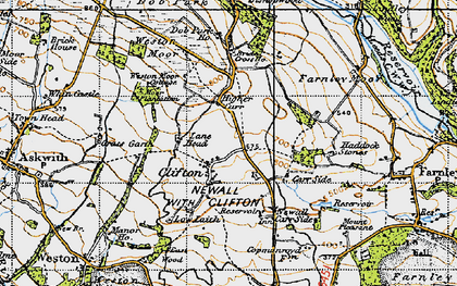 Old map of Weston Moor in 1947