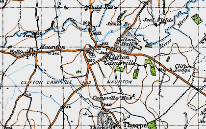 Old map of Clifton Campville in 1946