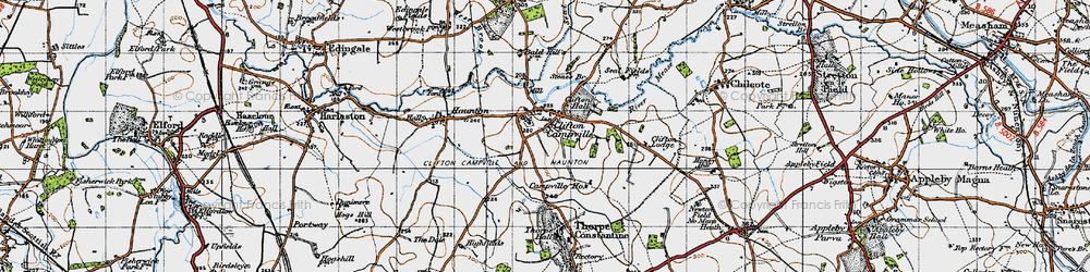 Old map of Clifton Campville in 1946