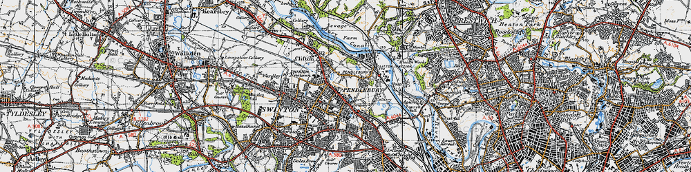 Old map of Clifton Green in 1947