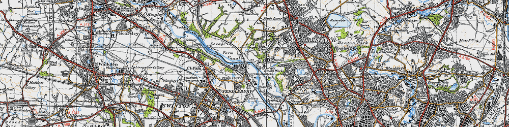 Old map of Clifton Junction in 1947