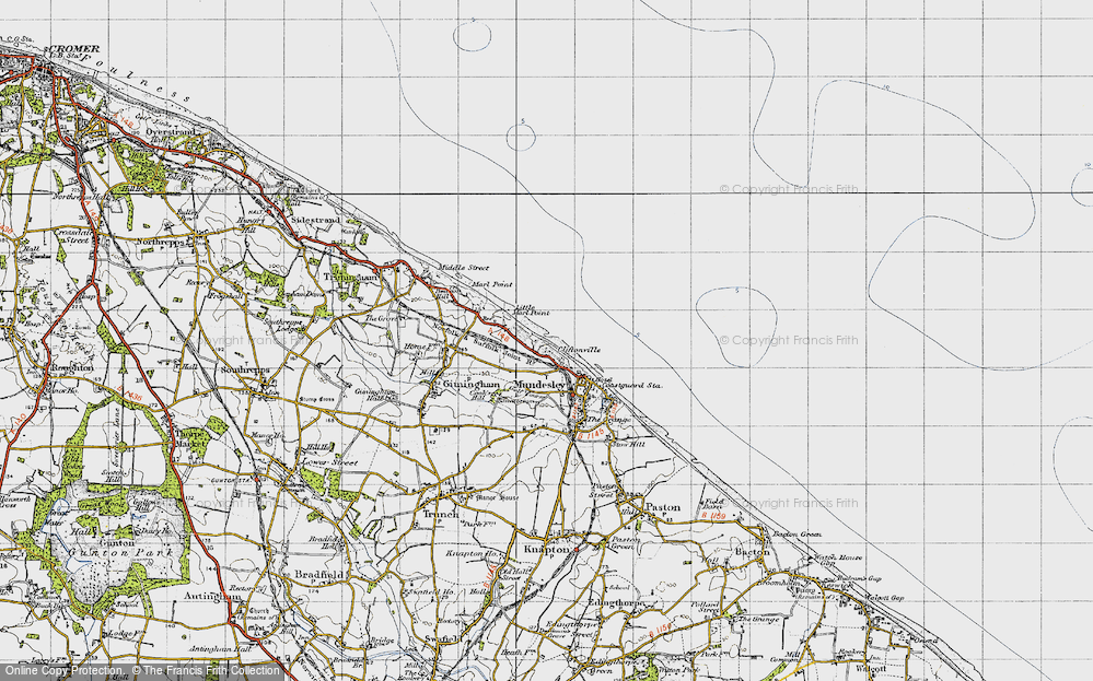 Old Map of Cliftonville, 1945 in 1945