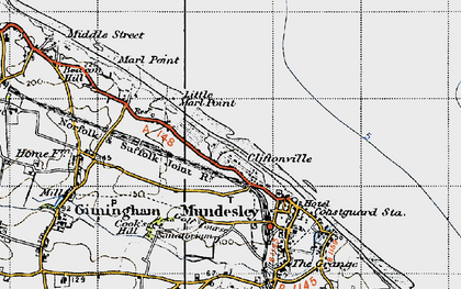 Old map of Cliftonville in 1945