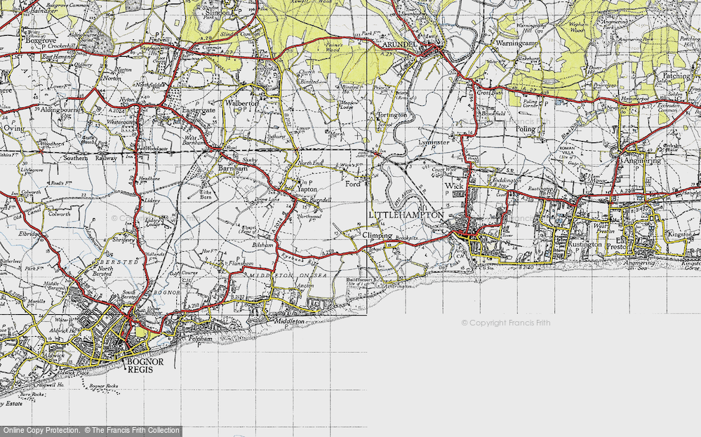 Old Map of Climping, 1945 in 1945