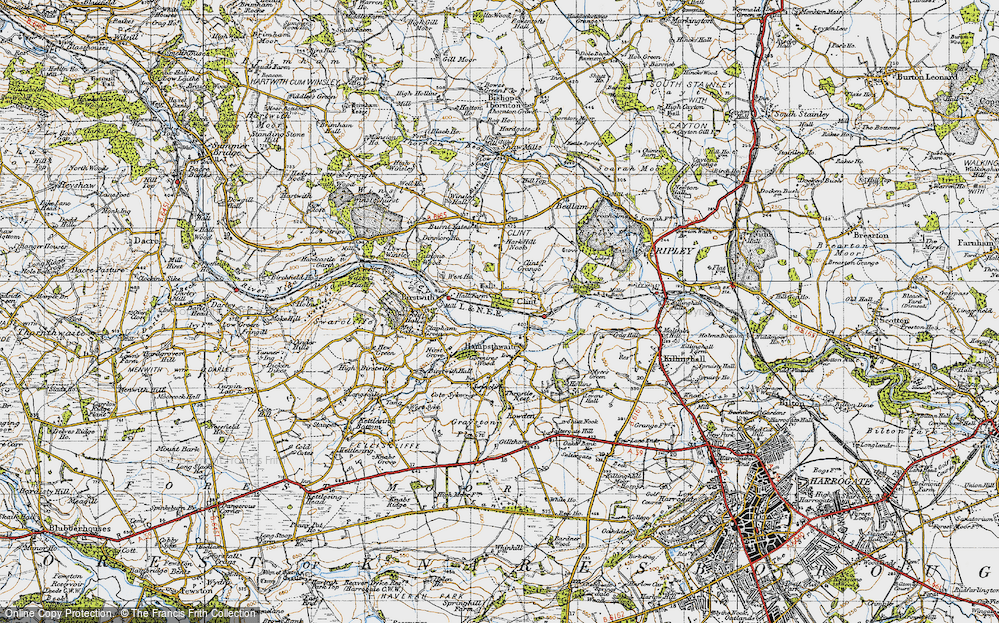 Old Map of Clint, 1947 in 1947