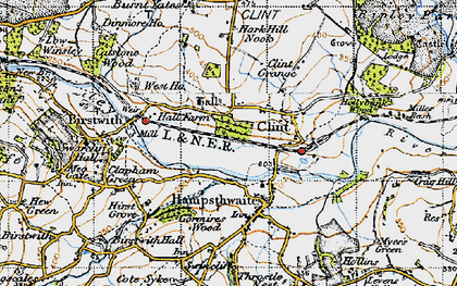 Old map of Clint in 1947