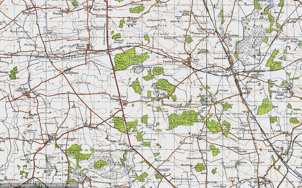 Old Map of Historic Map covering Addah Wood in 1946